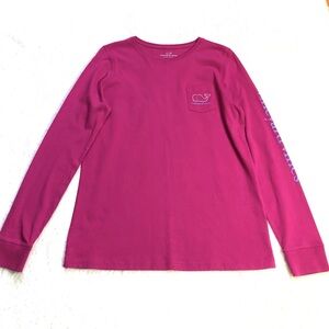 Vineyard Vines Tri-Colour Whale Long Sleeve Pocket Tee